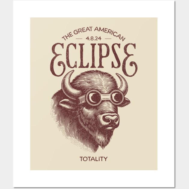 The Great American Eclipse Buffalo Wall Art by daisyblue